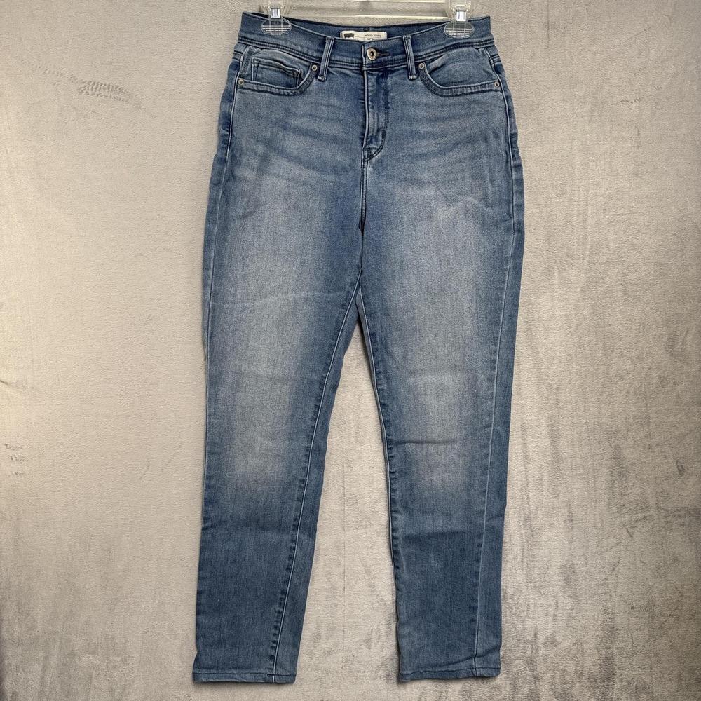 Levis 512 Jeans Womens 8 Blue Mid Rise Skinny Perfectly Slimming Stretch Denim